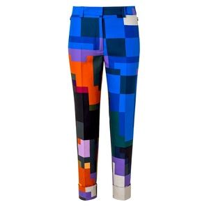 NWT Akris Cotton Silk Stretch Cropped Tapered Pants Size 8